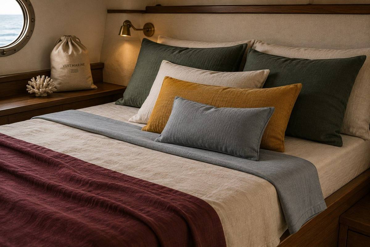 A guest cabin in linen