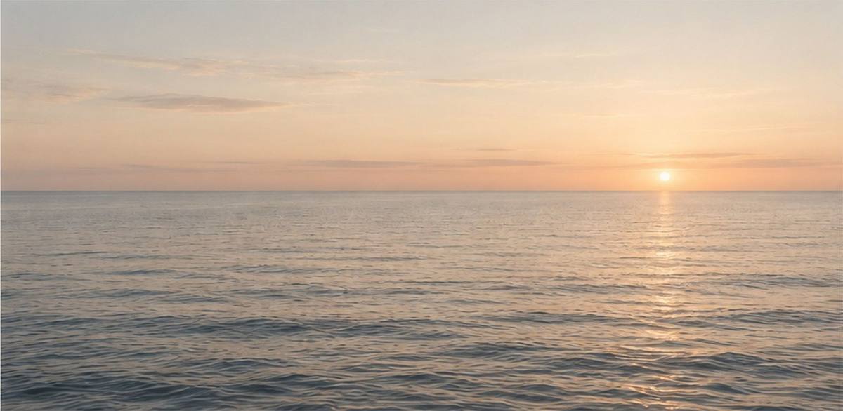 Mediterranean horizon at first light