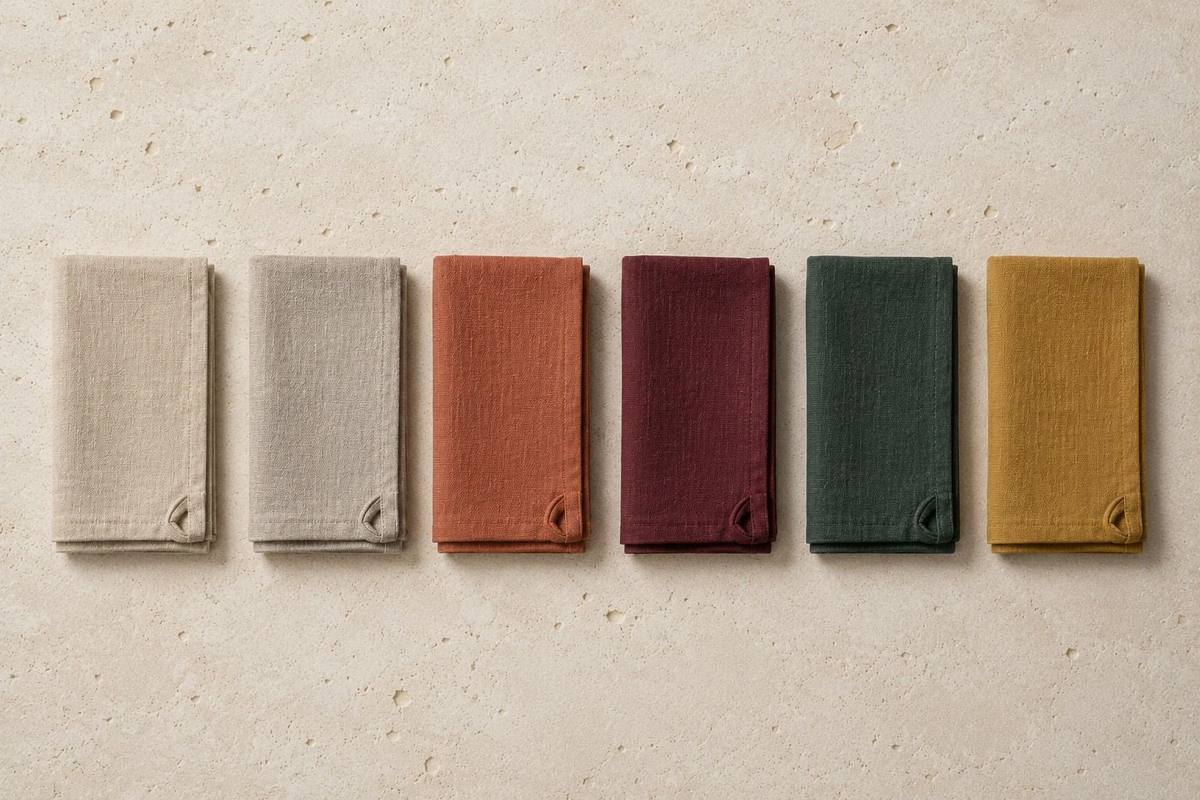The collection colours in linen